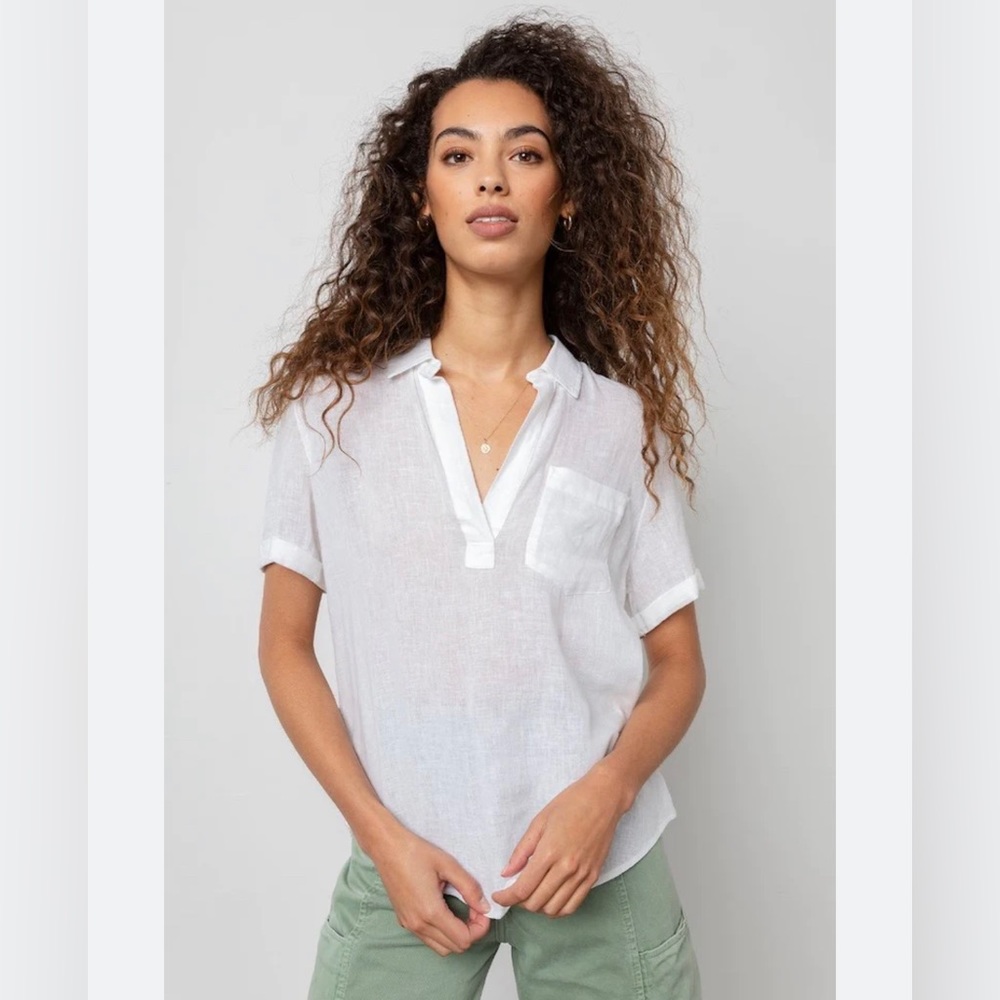 RAILS White Savannah Linen Blouse